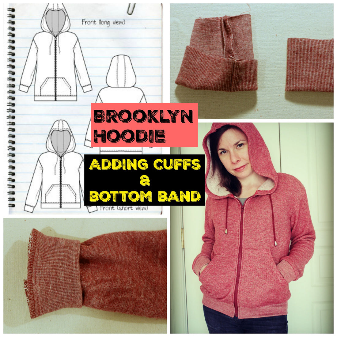 Brooklyn Hoodie Sew Along: Sewing the Bottom Band and Cuffs